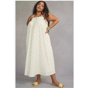 Anthropologie WHIT TWO Polka Dot Cotton Maxi Dress Size 1X NWT